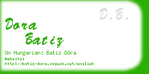dora batiz business card
